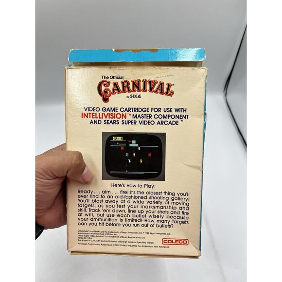 Carnival (Intellivision, 1982) With Manual and Box - FAST Shipping - Picture 6 of 7